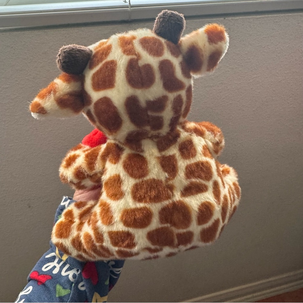 Plush Giraffe Stuffed Animal - Soft Brown & Cream Kids Toy